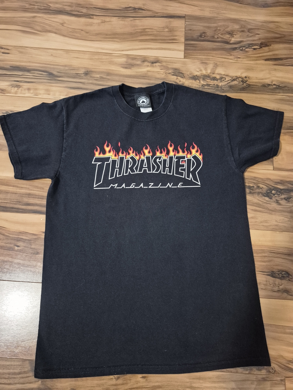 Vintage Thrasher Magazine Black Flame Logo Tee